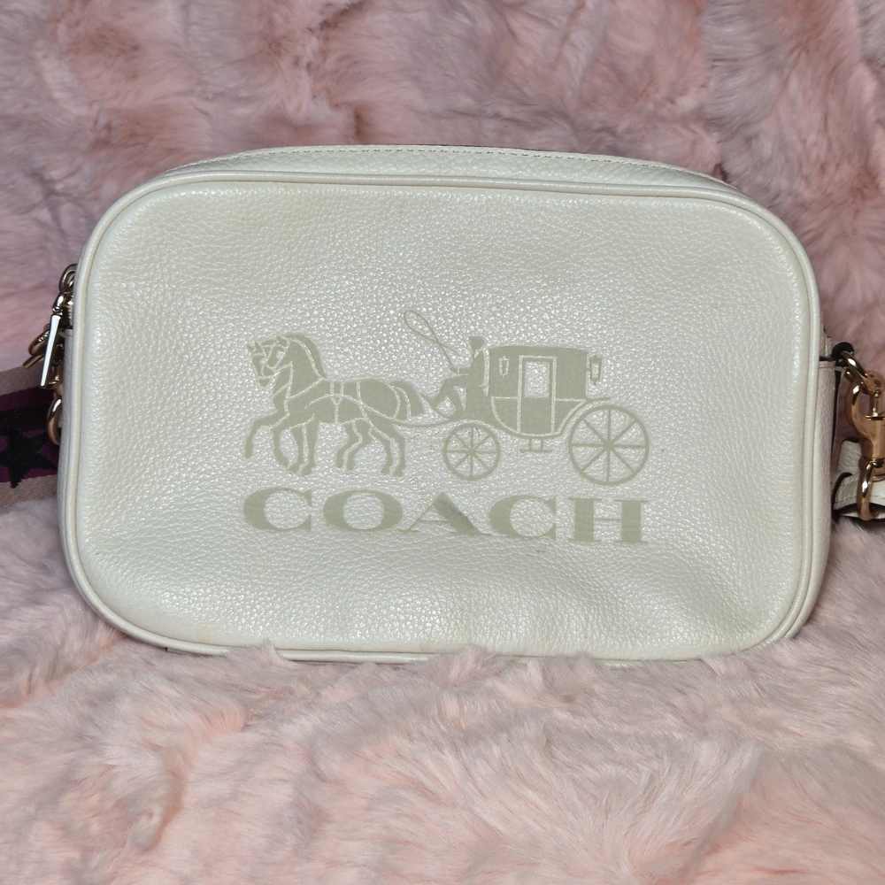 Coach Cream Jes Crossbody Bag with Carriage Logo